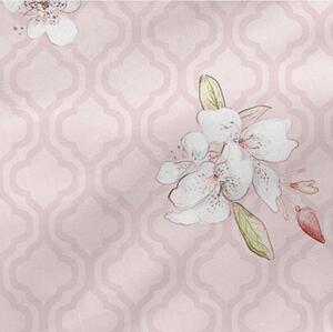 Lenzuolo di cotone rosa Basic , 180 x 200 cm Chinoiserie - Happy Friday