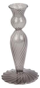 Candeliere in vetro grigio, altezza 17 cm Swirl - PT LIVING