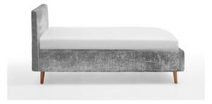 Letto matrimoniale imbottito grigio con contenitore con griglia 140x200 cm Mattis - Meise Möbel