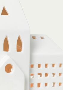 Portacandele in ceramica per tea light Urbania Lighthouse City - Kähler Design