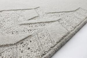 Tappeto in lana grigio chiaro 133x190 cm Credo - Agnella