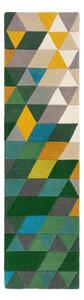 Tappeto in lana giallo/verde 60x230 cm Prism - Flair Rugs