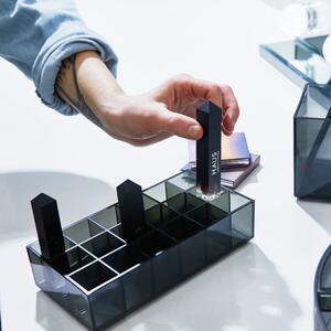 Organizzatore da bagno nero opaco per cosmetici in plastica riciclata Lip Station - iDesign