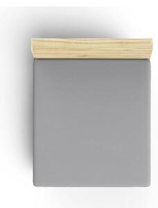Lenzuolo grigio in cotone elasticizzato 160x200 cm - Mijolnir