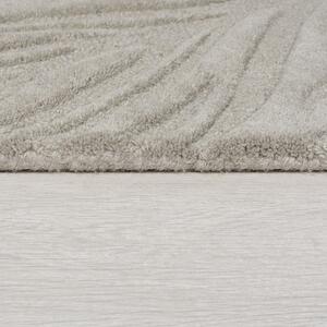 Tappeto in lana grigio chiaro 60x230 cm Lino Leaf - Flair Rugs