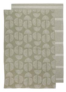 Set di 2 asciugamani in cotone 45x70 cm Splice Moss - Ladelle