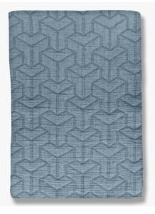 Copriletto blu in cotone riciclato per letto matrimoniale 220x250 cm Trio - Mette Ditmer Denmark
