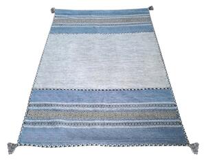 Tappeto in cotone grigio-blu , 60 x 90 cm Antique Kilim - Webtappeti