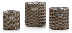 Coprivaso in set di 3 pezzi in rattan artificiale ø 42 cm - Bonami Essentials
