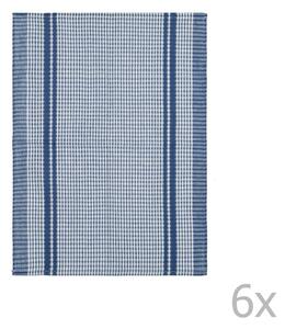 Set di 6 strofinacci in cotone blu Waffle, 50 x 70 cm - Tiseco Home Studio