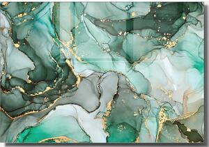 Pittura su vetro 100x70 cm Turquoise - Wallity