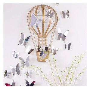 Set di 12 adesivi con farfalle a specchio effetto 3D - Ambiance