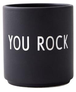 Tazza in porcellana nera 300 ml You Rock - Design Letters