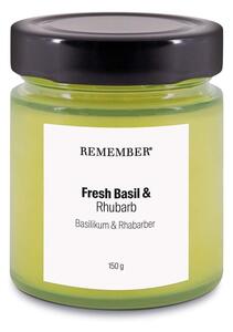 Candela di soia profumata tempo di combustione 35 h Fresh Basil & Rhubarb - Remember