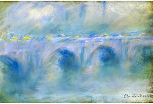 Riproduzione di un dipinto , 90 x 60 cm Claude Monet - Le Pont de Waterloo - Fedkolor