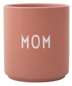 Tazza in porcellana rosa e beige 300 ml Mom - Design Letters