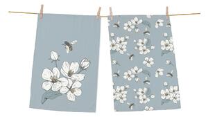 Set di 2 strofinacci in cotone, 70 x 50 cm Bees and Cherry Blossom - Butter Kings