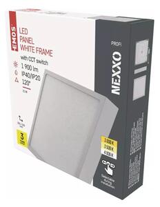 Plafoniera LED bianca 22,5x22,5 cm Nexxo - EMOS