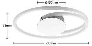 Lucande Ovala plafoniera LED, 53 cm
