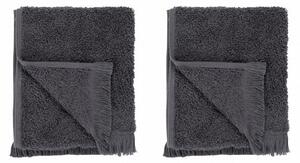 Set di 2 asciugamani in cotone grigio scuro 30x50 cm Frino - Blomus