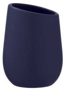 Bicchiere per spazzolino da denti in ceramica blu scuro Badi - Wenko