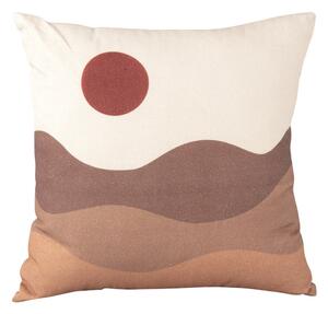 Cuscino in cotone marrone e beige Sand Sunset, 45 x 45 cm - PT LIVING