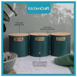 Barattoli da caffè/tè in acciaio in set di 3 pezzi - Kitchen Craft