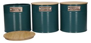 Barattoli da caffè/tè in acciaio in set di 3 pezzi - Kitchen Craft