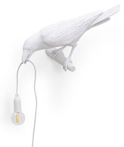 SELETTI Bird Lamp White Looking Left Outdoor