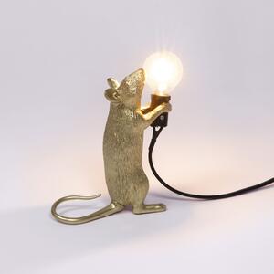 SELETTI Lampada in Resina Mouse Lamp Step Gold In Piedi