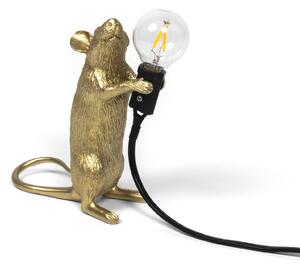 SELETTI Lampada in Resina Mouse Lamp Step Gold In Piedi