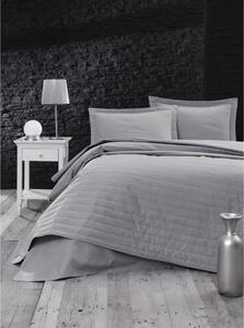 Copriletto trapuntato grigio per letto matrimoniale 220x240 cm Monart - Mijolnir