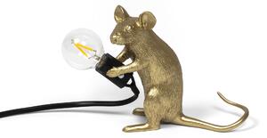 SELETTI Lampada in Resina Mouse Lamp Mac Gold Seduto