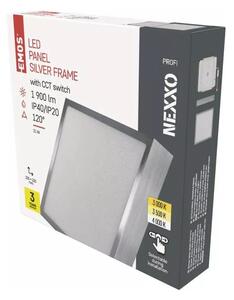 Plafoniera LED in argento lucido 22,5x22,5 cm Nexxo - EMOS