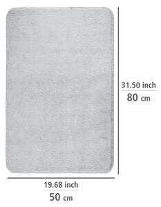 Tappetino da bagno in tessuto grigio chiaro 50x80 cm Saravan - Wenko