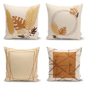 Federe arancione e beige in set da 4 43x43 cm - Minimalist Cushion Covers
