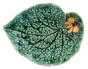 BORDALLO PINHEIRO Vassoio Begonia con Farfalla 20 cm