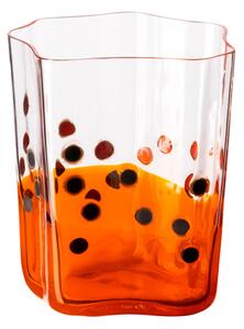 CARLO MORETTI Bicchiere Epta Cristallo di Murano Arancione