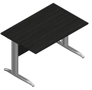 Scrivania gamba ad "L" EASYSPACE cm 120x80x72 cromato/nero venato