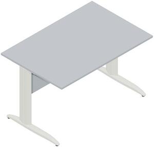 Scrivania gamba ad "L" EASYSPACE cm 120x80x72 bianco/grigio