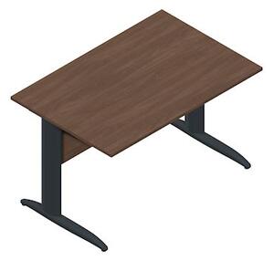 Scrivania gamba ad "L" EASYSPACE cm 120x80x72 antracite/frassino tosca