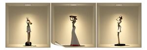 Set di tre adesivi 3D Statue africane - Ambiance