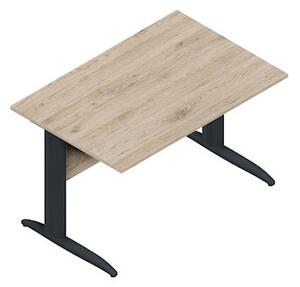 Scrivania gamba ad "L" EASYSPACE cm 120x80x72 antracite/rovere canades