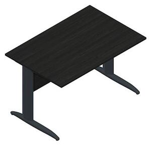 Scrivania gamba ad "L" EASYSPACE cm 120x80x72 antracite/nero venato