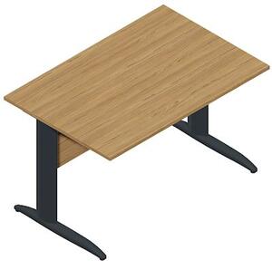 Scrivania gamba ad "L" EASYSPACE cm 120x80x72 antracite/noce