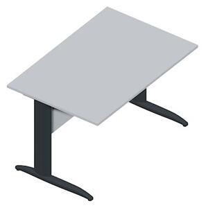 Scrivania gamba ad "L" EASYSPACE cm 120x80x72 antracite/grigio