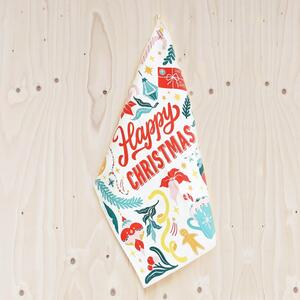Asciugamano in cotone Happy Christmas, 46 x 71 cm Merry Christmass - eleanor stuart