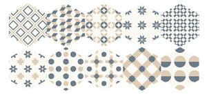 Set di 10 adesivi per pavimenti Esagoni, 20 x 18 cm Gotzone - Ambiance