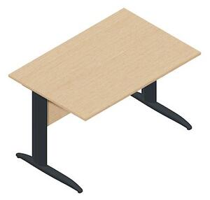 Scrivania gamba ad "L" EASYSPACE cm 120x80x72 antracite/rovere chairo