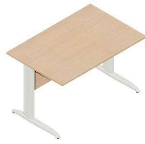 Scrivania gamba ad "L" EASYSPACE cm 120x80x72 bianco/faggio